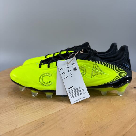 Mens 7 / Womens 8 - Adidas Copa Pure III Elite FG Soccer Cleats Lucid Lemon - Picture 3 of 9